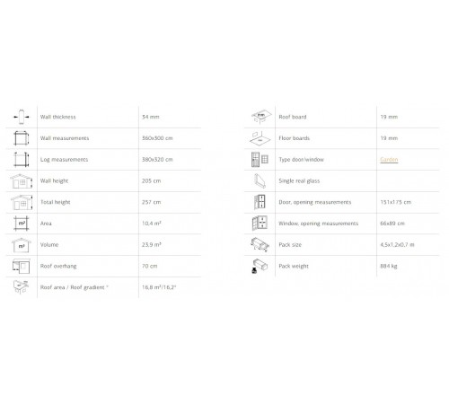 Summer garden house 10.4 m2