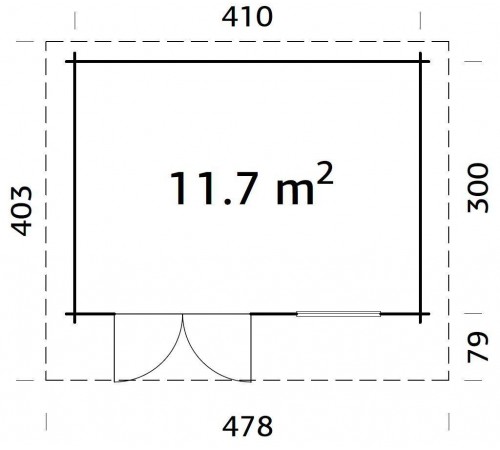 Summer garden house 11.7 m2