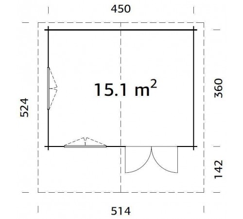 Summer garden house 15.1 m2 Summer garden house 15.1 m2