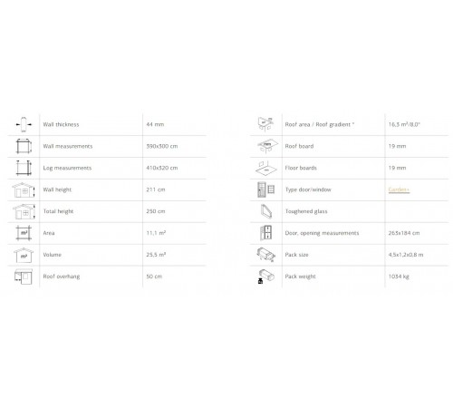 Summer garden house 11.1 m2