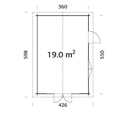 Summer garden house 19.0 m2