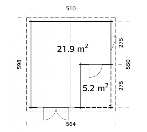 Summer garden house 28.1 m2