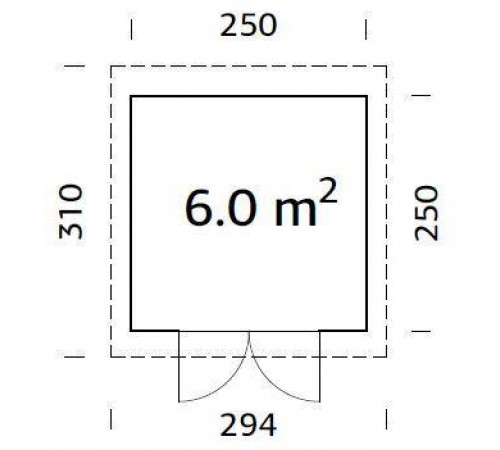 Summer garden house 6.0 m2