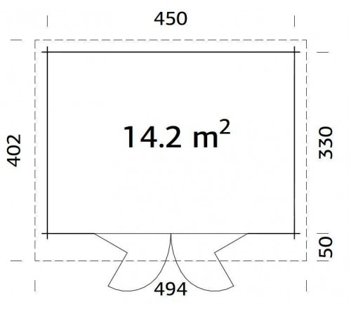 Summer garden house 14.2 m2