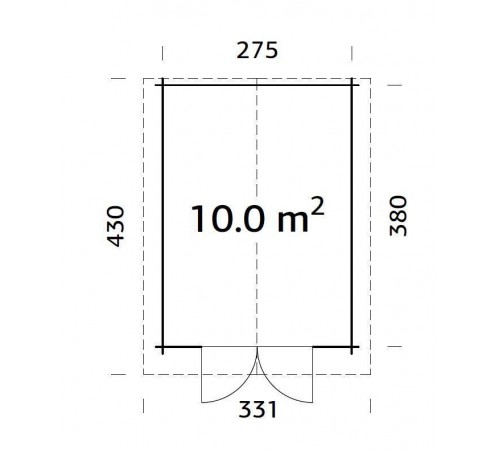 Summer garden house 10.0 m2