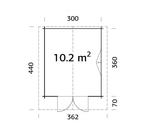 Summer garden house 10.2 m2