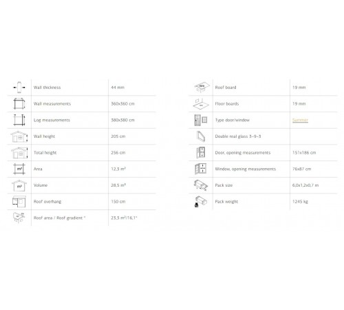 Summer garden house 12.3 m2