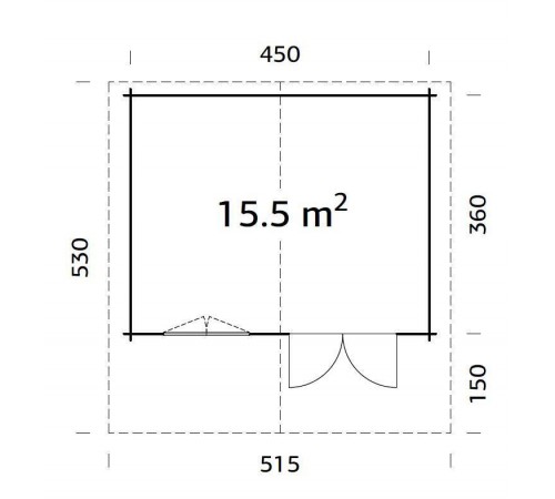 Summer garden house 15.5 m2