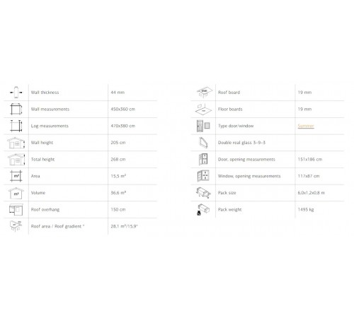 Summer garden house 15.5 m2