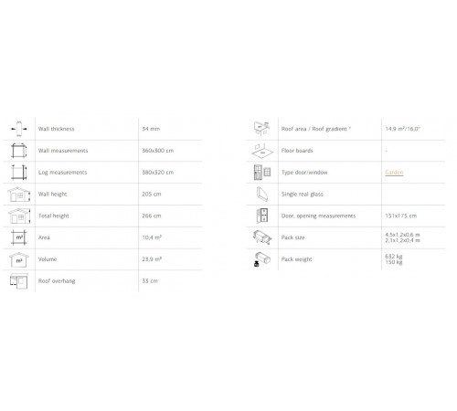Summer garden house 10.4 m2
