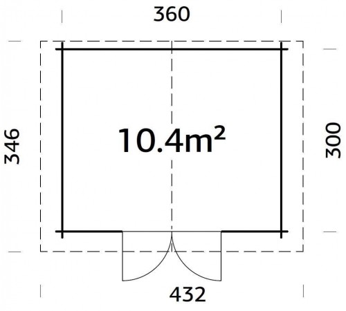 Summer garden house 10.4 m2
