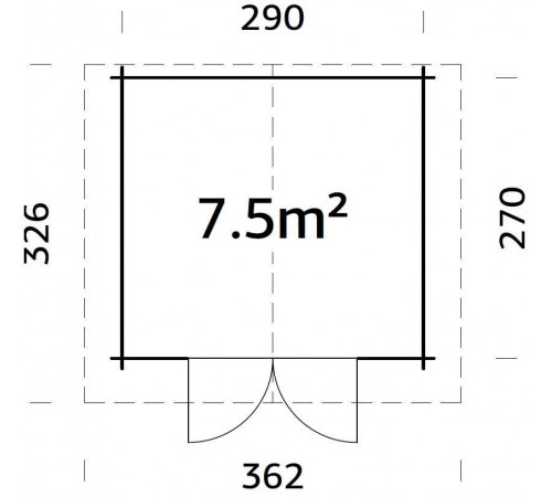 Summer garden house 7.5 m2