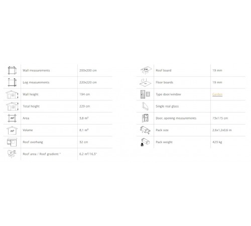 Summer garden house 3.8 m2