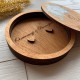 Свадебная коробочка для колец из дерева с гравировкой.