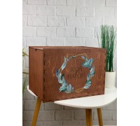 Große Spardose aus Holz.