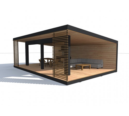 Современные беседки в стиле минимализм Modern Gazebo 01 6х9м.