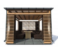 Беседка в современном стиле 3,0х3,0м Modern Gazebo 03 от производителя.