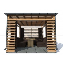 Беседка в современном стиле 3,0х3,0м Modern Gazebo 03 от производителя.