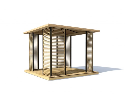 Беседка в стиле хай-тек 2,5х2,5м Modern Gazebo 04 от производителя.