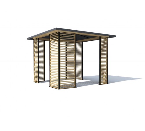 Беседка в стиле хай-тек 2,5х2,5м Modern Gazebo 04 от производителя.