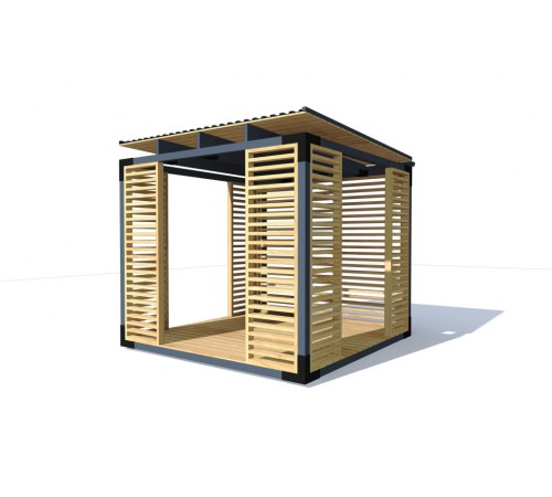 Современная недорогая беседка 3,0х3,0м Modern Gazebo 05 от производителя.