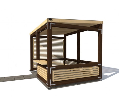 Беседка в стиле модерн 3,0х4,0м Modern Gazebo 07 от производителя.