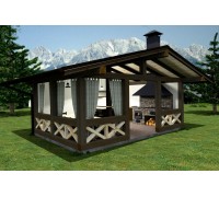 Беседка 6,0х4,0м с барбекю и летней кухней Modern Gazebo 08 от производителя.