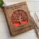 Семейный альбом в деревянной обложке для фото с индивидуальной гравировкой.
