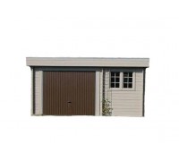 A modern wooden barn, a state-of-the-art dacha block measuring 5.5 x 5.0 m, from the manufacturer Modern Barn-89.