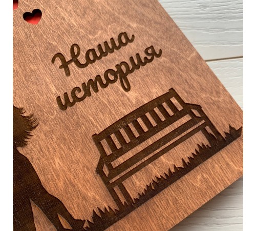 Фотоальбом в деревянной обложке. Фотоальбом в деревянной обложке.