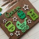 Детский альбом для фото и записей из дерева с метрикой