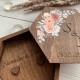 Деревянная коробочка для колец с гравировкой.
