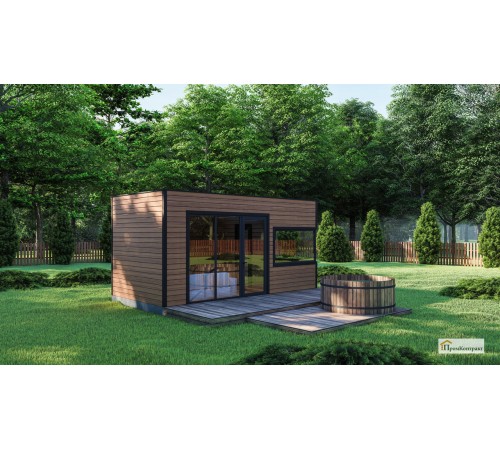 Готовая мобильная модульная баня 6х3м Gartensauna-1 под ключ от производителя.