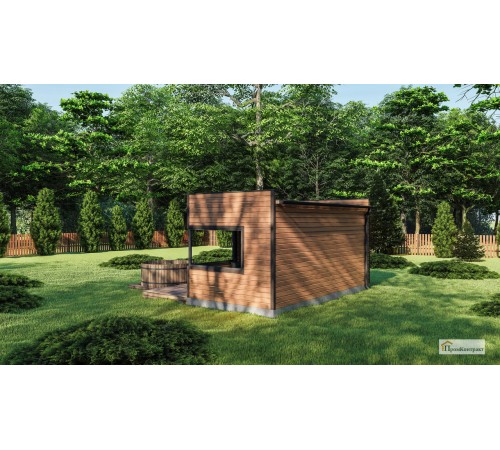 Готовая мобильная модульная баня 6х3м Gartensauna-1 под ключ от производителя.