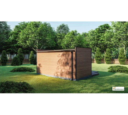 Готовая мобильная модульная баня 6х3м Gartensauna-1 под ключ от производителя.