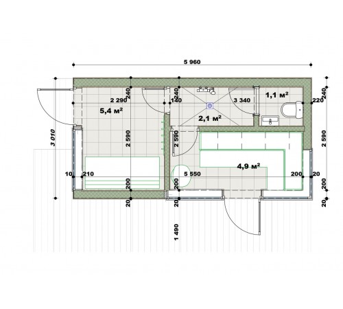 Модульный дом баня 6х3м Gartensauna-4 под ключ от производителя.