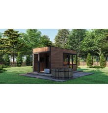 Модульный дом баня 6х3м Gartensauna-4 под ключ от производителя.