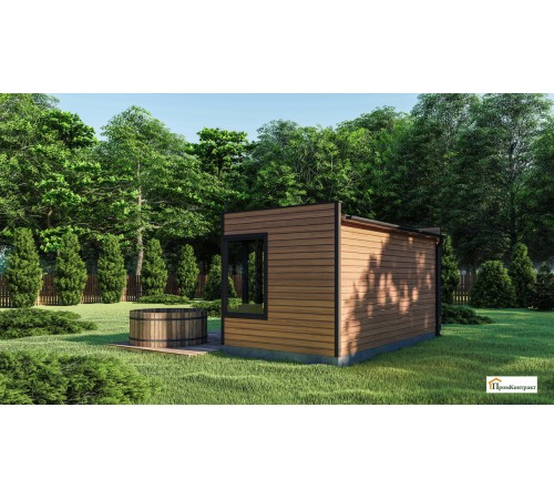 Мобильная сауна 6х3м Gartensauna-5 под ключ от производителя.