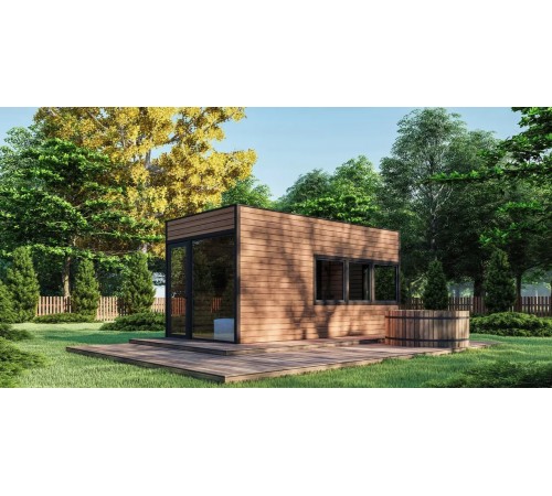 Мобильная сауна 6х3м Gartensauna-5 под ключ от производителя.