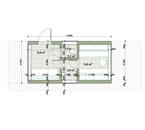 Баня для дачи 6х3м Gartensauna-6 под ключ от производителя.