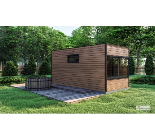 Баня для дачи 6х3м Gartensauna-6 под ключ от производителя.