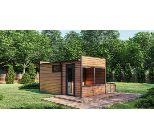 Баня для дачи 6х3м Gartensauna-6 под ключ от производителя.