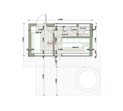 Мобильная модульная сауна 6х3м Gartensauna-7 под ключ.