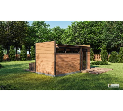 Мобильная модульная сауна 6х3м Gartensauna-7 под ключ.