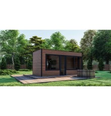 Мобильная модульная сауна 6х3м Gartensauna-7 под ключ.