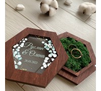 Designer wooden ring box.