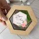 Именная коробочка для свадебной церемонии из акриловой крышки.