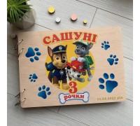 Ein süßes Album mit Paw Patrol-Motiven für Babyfotos