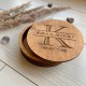 Деревянная коробочка для колец с оригинальной именной гравировкой.