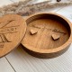 Деревянная коробочка для колец с оригинальной именной гравировкой.